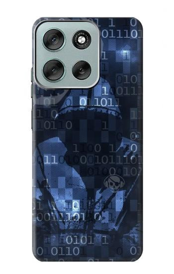 S3431 Digital Code Cyber Hacker Hülle Schutzhülle Taschen für Motorola Moto G56