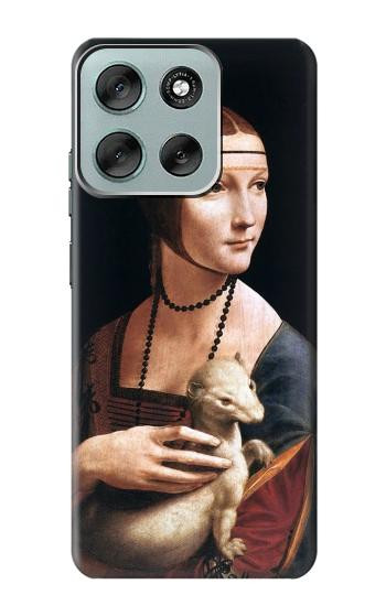 S3471 Lady Ermine Leonardo da Vinci Hülle Schutzhülle Taschen für Motorola Moto G56