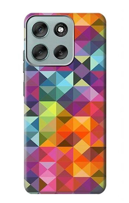 S3477 Abstract Diamond Pattern Hülle Schutzhülle Taschen für Motorola Moto G56