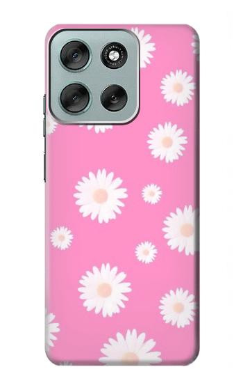 S3500 Pink Floral Pattern Hülle Schutzhülle Taschen für Motorola Moto G56