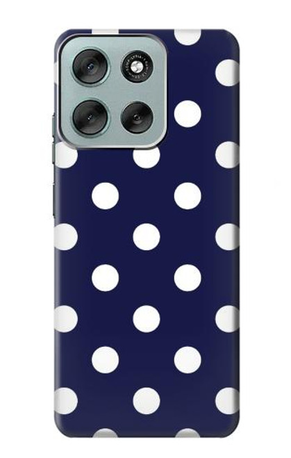 S3533 Blue Polka Dot Hülle Schutzhülle Taschen für Motorola Moto G56