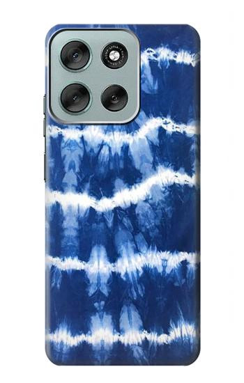 S3671 Blue Tie Dye Hülle Schutzhülle Taschen für Motorola Moto G56