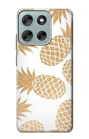 S3718 Seamless Pineapple Hülle Schutzhülle Taschen für Motorola Moto G56