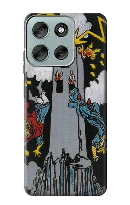 S3745 Tarot Card The Tower Hülle Schutzhülle Taschen für Motorola Moto G56