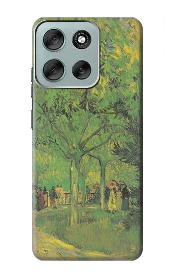 S3748 Van Gogh A Lane in a Public Garden Hülle Schutzhülle Taschen für Motorola Moto G56