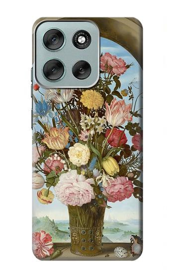 S3749 Vase of Flowers Hülle Schutzhülle Taschen für Motorola Moto G56