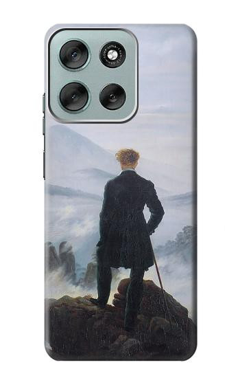 S3789 Wanderer above the Sea of Fog Hülle Schutzhülle Taschen für Motorola Moto G56