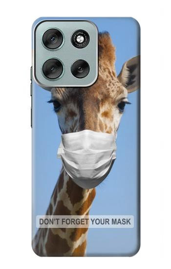 S3806 Funny Giraffe Hülle Schutzhülle Taschen für Motorola Moto G56