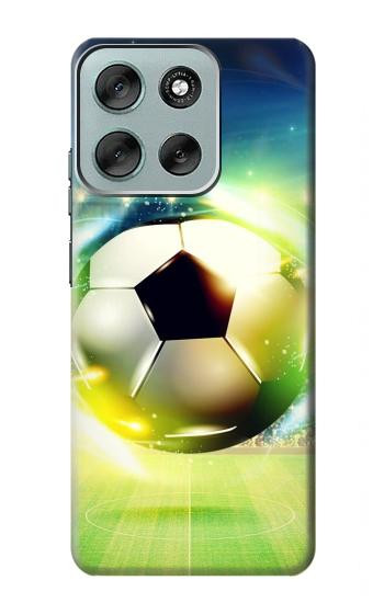 S3844 Glowing Football Soccer Ball Hülle Schutzhülle Taschen für Motorola Moto G56