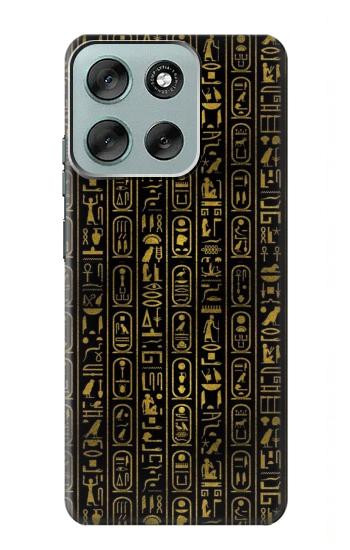 S3869 Ancient Egyptian Hieroglyphic Hülle Schutzhülle Taschen für Motorola Moto G56