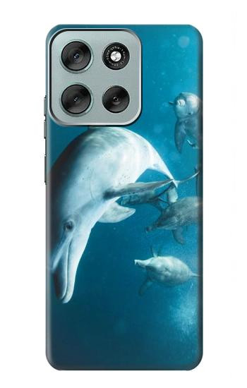 S3878 Dolphin Hülle Schutzhülle Taschen für Motorola Moto G56