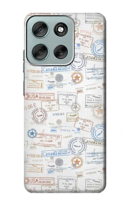S3903 Travel Stamps Hülle Schutzhülle Taschen für Motorola Moto G56