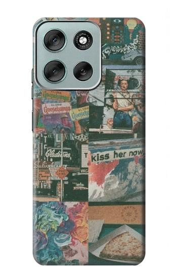 S3909 Vintage Poster Hülle Schutzhülle Taschen für Motorola Moto G56