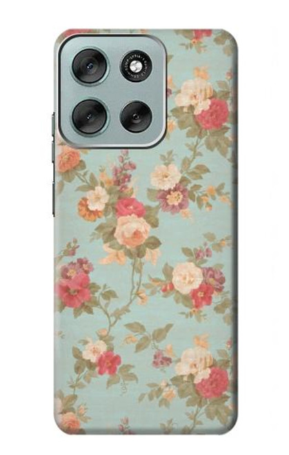 S3910 Vintage Rose Hülle Schutzhülle Taschen für Motorola Moto G56