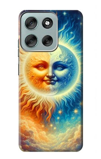 S3966 Artistic Sun Moon Hülle Schutzhülle Taschen für Motorola Moto G56