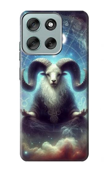 S4002 Mystical Zodiac Aries Hülle Schutzhülle Taschen für Motorola Moto G56