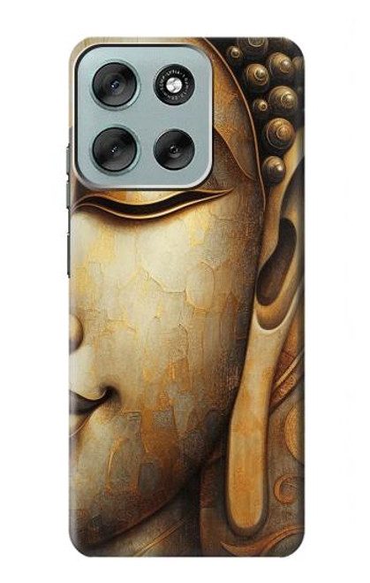 S4022 Vintage Buddha Face Golden Style Hülle Schutzhülle Taschen für Motorola Moto G56
