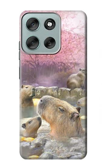 S4030 Capybara Hot Spring Hülle Schutzhülle Taschen für Motorola Moto G56