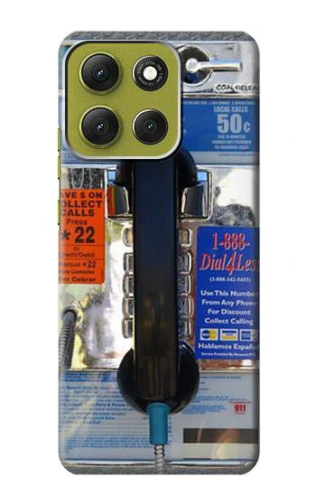 S0087 Payphone Hülle Schutzhülle Taschen für Motorola Moto G86