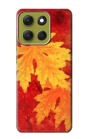 S0479 Maple Leaf Hülle Schutzhülle Taschen für Motorola Moto G86