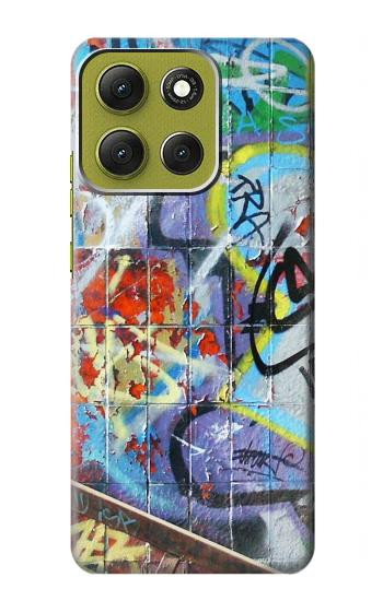 S0588 Wall Graffiti Hülle Schutzhülle Taschen für Motorola Moto G86