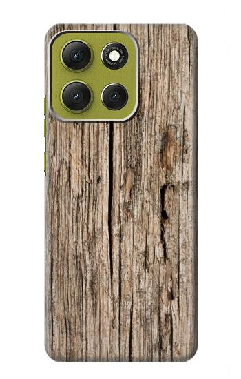 S0600 Wood Graphic Printed Hülle Schutzhülle Taschen für Motorola Moto G86