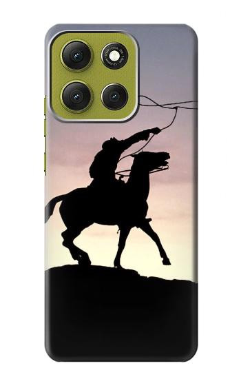 S0773 Cowboy Hülle Schutzhülle Taschen für Motorola Moto G86