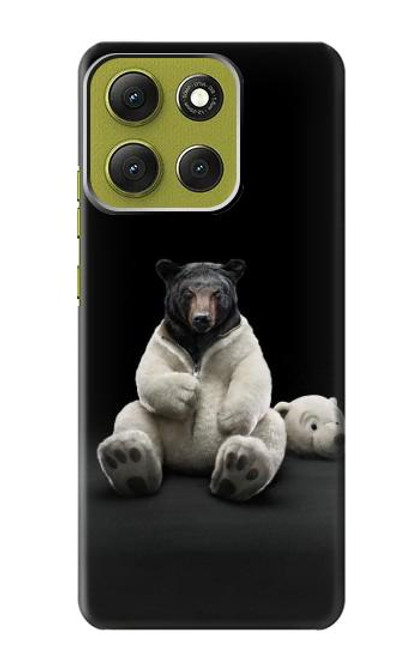 S0878 Black Bear Hülle Schutzhülle Taschen für Motorola Moto G86 S0878 Black Bear Hülle Schutzhülle Taschen für Motorola Moto G86
