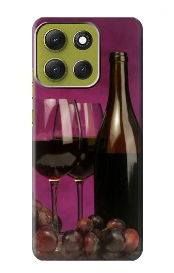 S0910 Red Wine Hülle Schutzhülle Taschen für Motorola Moto G86