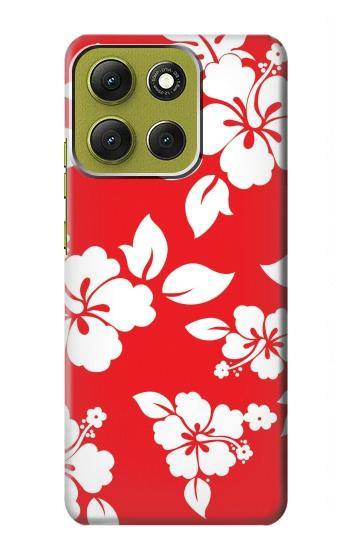 S1949 Hawaiian Hibiscus Pattern Hülle Schutzhülle Taschen für Motorola Moto G86