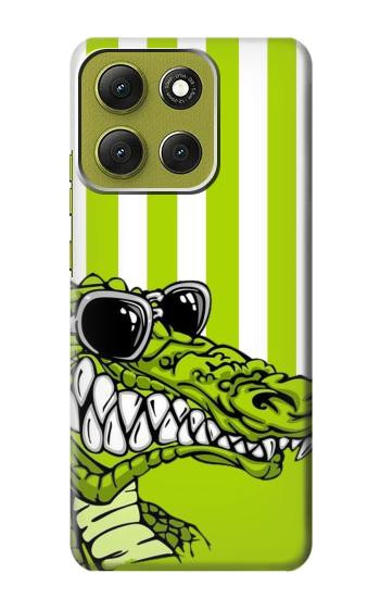 S2323 Funny Green Alligator Crocodile Hülle Schutzhülle Taschen für Motorola Moto G86