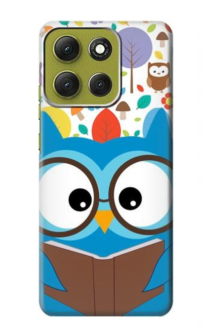 S2521 Cute Nerd Owl Cartoon Hülle Schutzhülle Taschen für Motorola Moto G86 S2521 Cute Nerd Owl Cartoon Hülle Schutzhülle Taschen für Motorola Moto G86