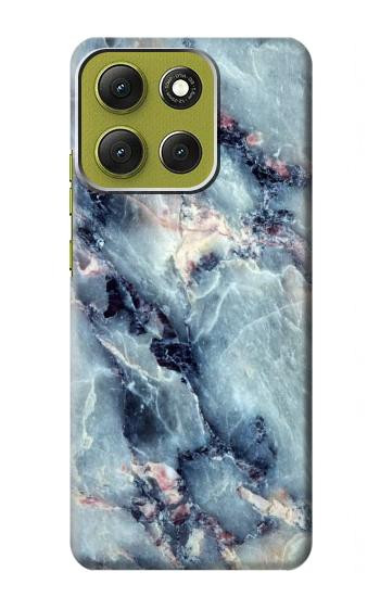 S2689 Blue Marble Texture Graphic Printed Hülle Schutzhülle Taschen für Motorola Moto G86