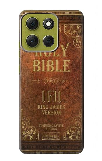 S2890 Holy Bible 1611 King James Version Hülle Schutzhülle Taschen für Motorola Moto G86