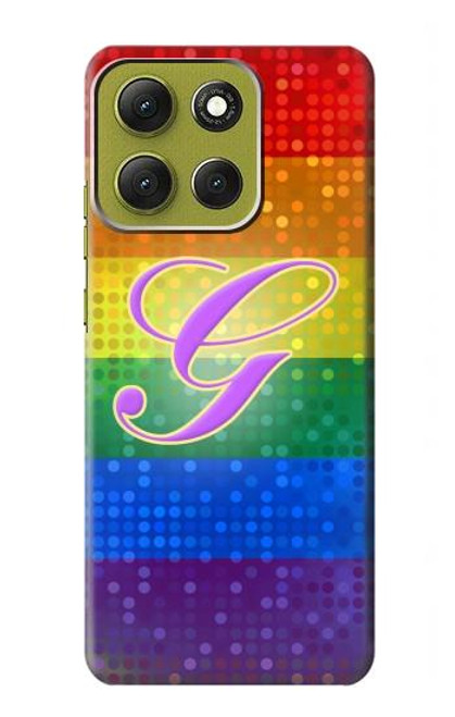 S2899 Rainbow LGBT Gay Pride Flag Hülle Schutzhülle Taschen für Motorola Moto G86