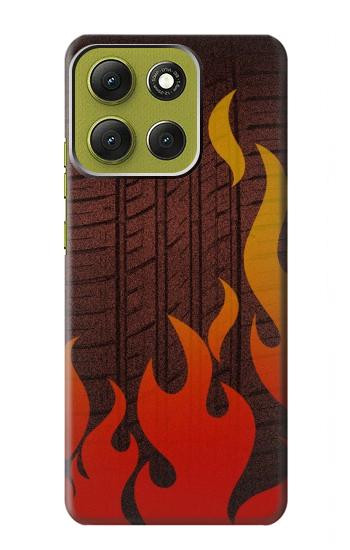 S2988 Rally Car Tire Fire Hülle Schutzhülle Taschen für Motorola Moto G86