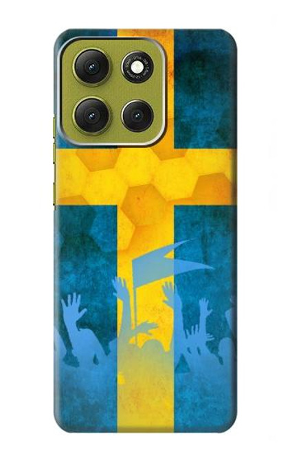 S2990 Sweden Football Soccer Hülle Schutzhülle Taschen für Motorola Moto G86