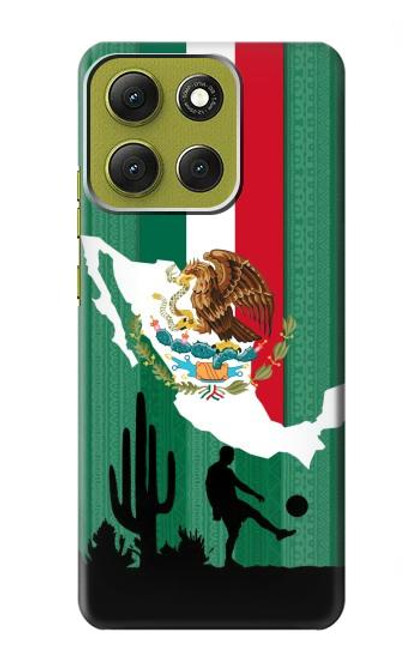 S2994 Mexico Football Soccer Hülle Schutzhülle Taschen für Motorola Moto G86