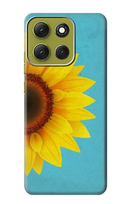 S3039 Vintage Sunflower Blue Hülle Schutzhülle Taschen für Motorola Moto G86