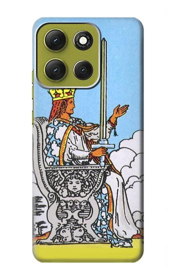 S3068 Tarot Card Queen of Swords Hülle Schutzhülle Taschen für Motorola Moto G86