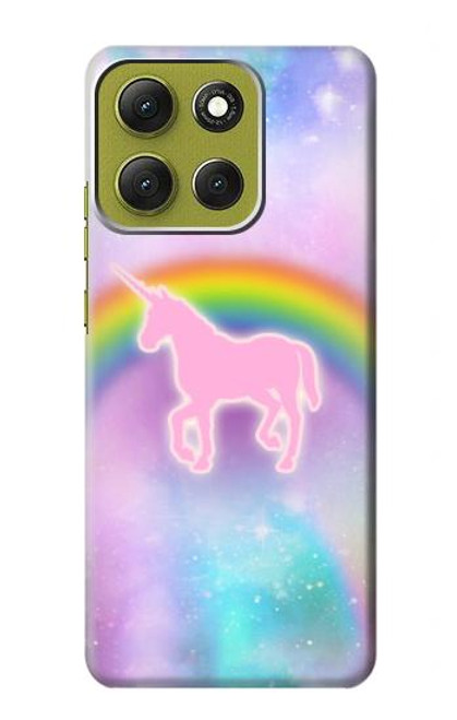 S3070 Rainbow Unicorn Pastel Sky Hülle Schutzhülle Taschen für Motorola Moto G86