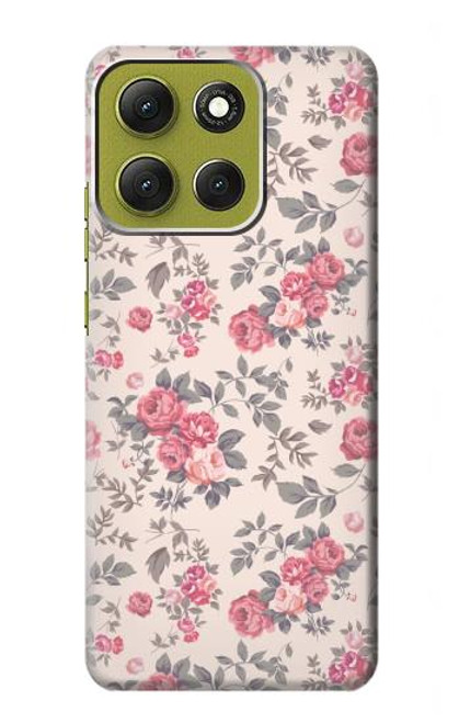 S3095 Vintage Rose Pattern Hülle Schutzhülle Taschen für Motorola Moto G86