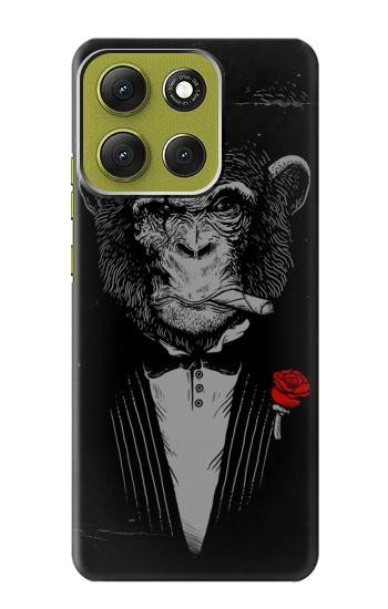 S3167 Funny Monkey God Father Hülle Schutzhülle Taschen für Motorola Moto G86
