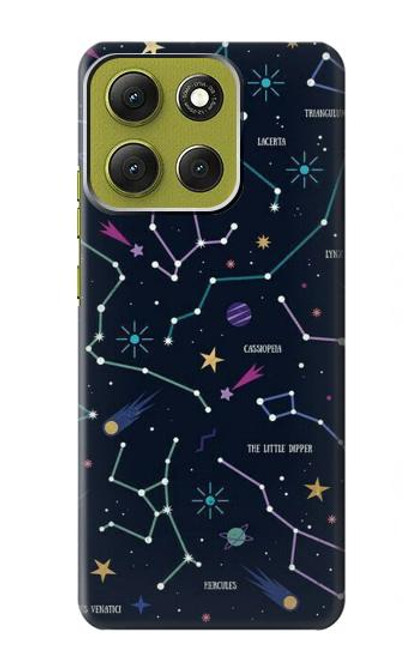 S3220 Star Map Zodiac Constellations Hülle Schutzhülle Taschen für Motorola Moto G86