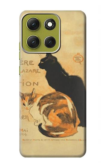 S3229 Vintage Cat Poster Hülle Schutzhülle Taschen für Motorola Moto G86