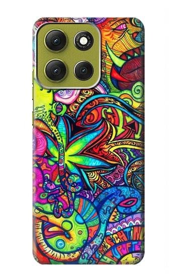 S3255 Colorful Art Pattern Hülle Schutzhülle Taschen für Motorola Moto G86