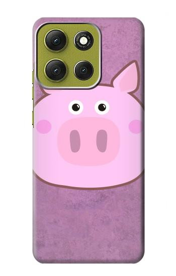 S3269 Pig Cartoon Hülle Schutzhülle Taschen für Motorola Moto G86