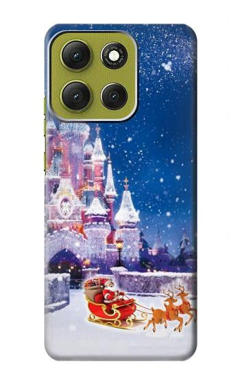 S3282 Santa Xmas Castle Hülle Schutzhülle Taschen für Motorola Moto G86