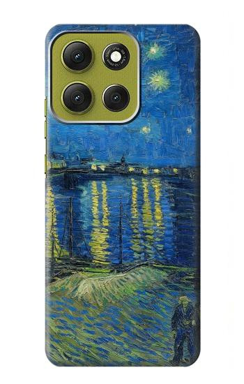 S3336 Van Gogh Starry Night Over the Rhone Hülle Schutzhülle Taschen für Motorola Moto G86