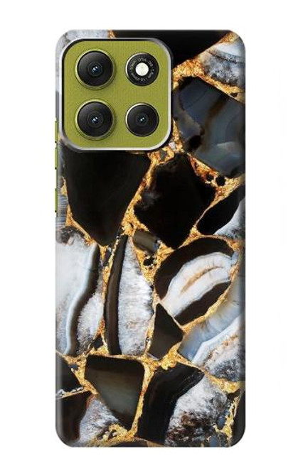 S3419 Gold Marble Graphic Print Hülle Schutzhülle Taschen für Motorola Moto G86